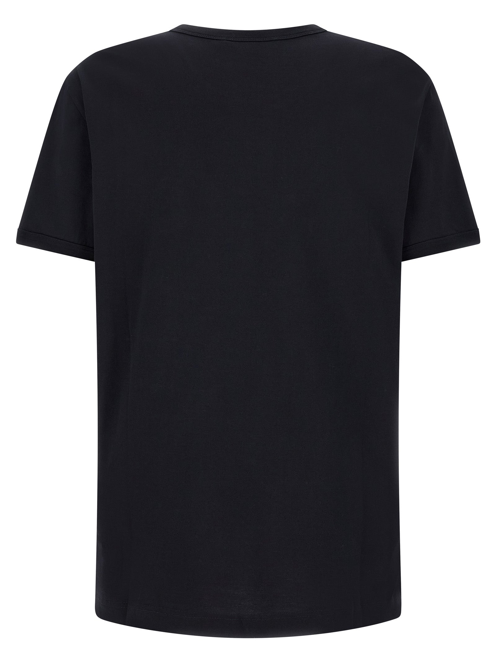 T-Shirt by Dolce & Gabbana for men in cotton dark-blue, signature & monogram features an edgy silhouette, meticulously detailed with a sophisticated and for a truly edgy finish.