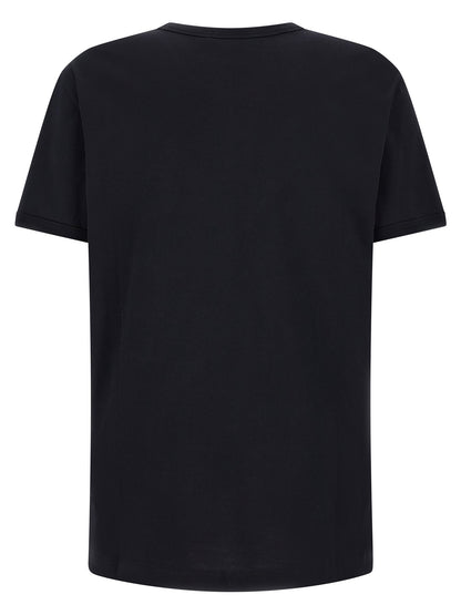 T-Shirt by Dolce & Gabbana for men in cotton dark-blue, signature & monogram features an edgy silhouette, meticulously detailed with a sophisticated and for a truly edgy finish.