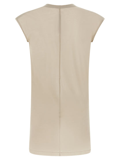 T-Shirt by Rick Owens for men in organic cotton beige, sand & transparent features an edgy silhouette, meticulously detailed with a sophisticated and v-neck plunging neckline for a truly edgy finish.