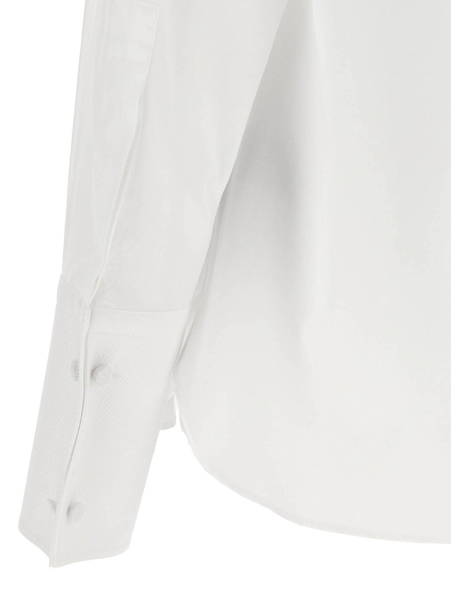 Blouse by Tom Ford for women in cotton white features an architectural silhouette with a refined and elegant for a architectural look.