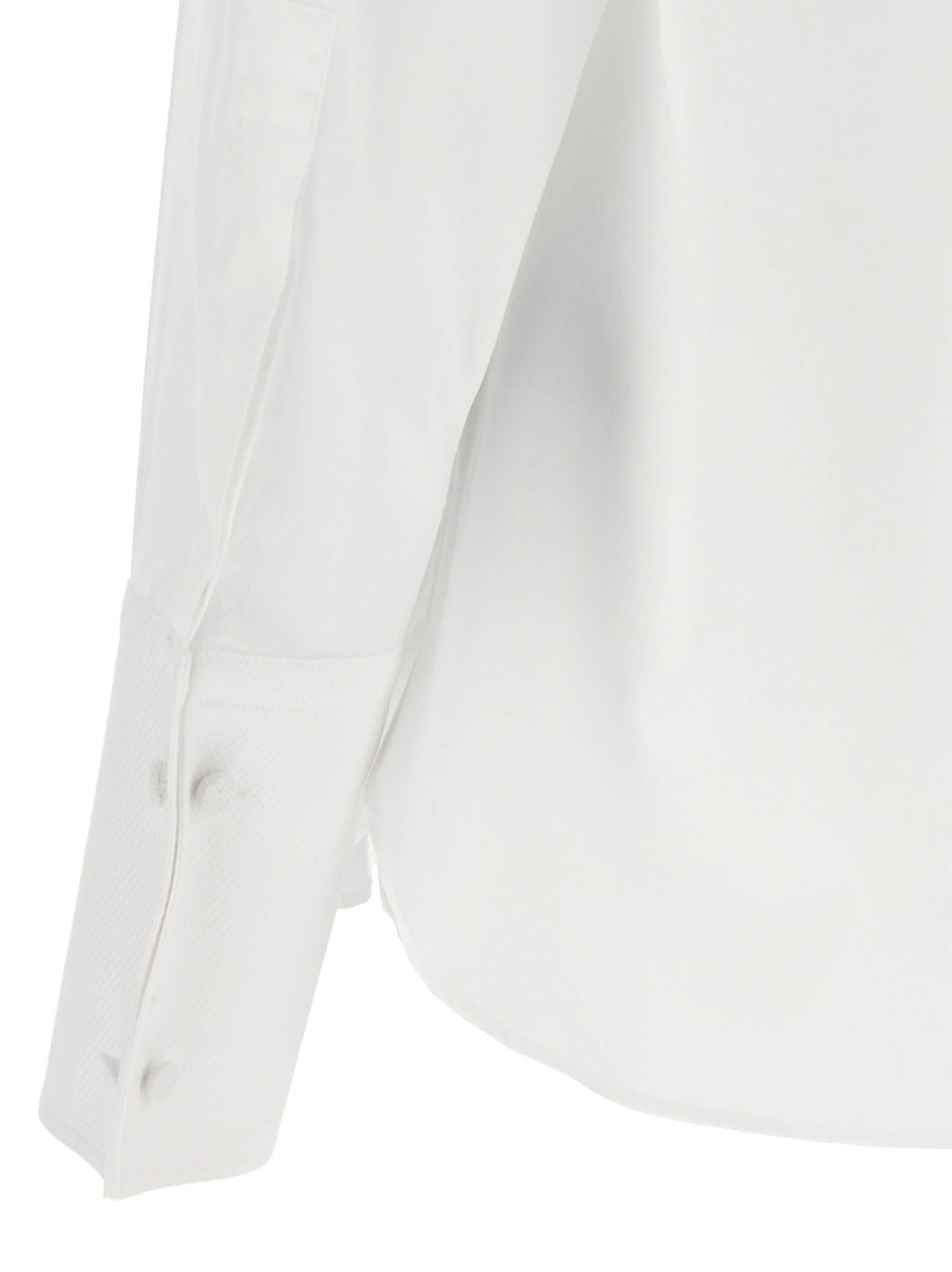 Blouse by Tom Ford for women in cotton white features an architectural silhouette with a refined and elegant for a architectural look.