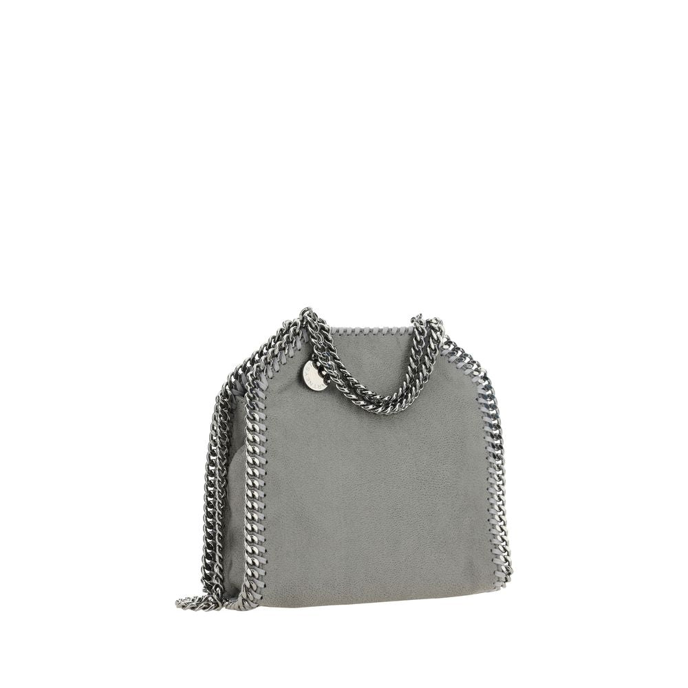 Handbag by Stella McCartney for women in faux leather gray & signature features a exquisite silhouette, showcasing a secure snap & button and exquisite single-compartment with versatile handle for a exquisite finish.