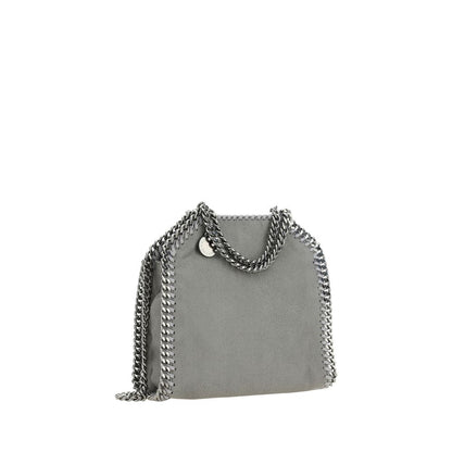 Handbag by Stella McCartney for women in faux leather gray & signature features a exquisite silhouette, showcasing a secure snap & button and exquisite single-compartment with versatile handle for a exquisite finish.