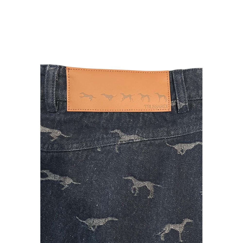 Trussardi Jeans Blue Cotton Women Skirt