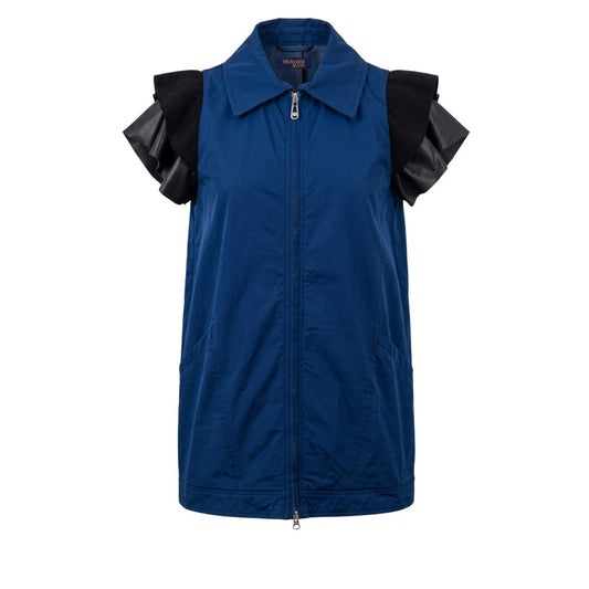 Trussardi Jeans Blue Polyester Women Jacket