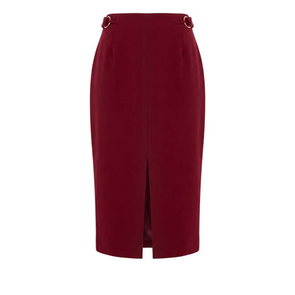 Trussardi Jeans Red Polyester Women Skirt