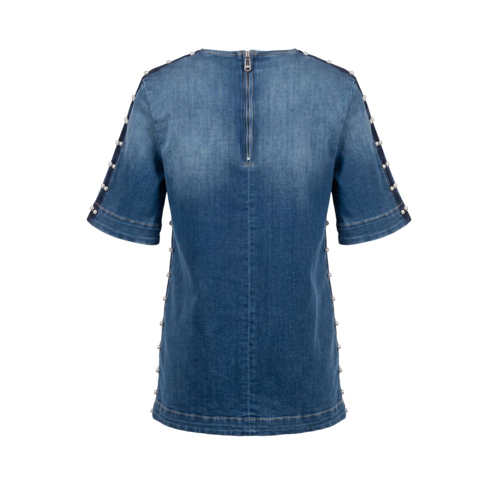 Trussardi Jeans Blue Cotton Women Shirt