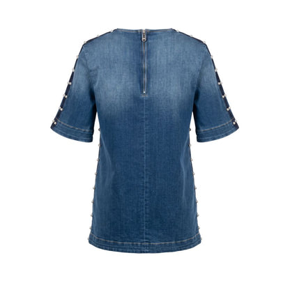Trussardi Jeans Blue Cotton Women Shirt