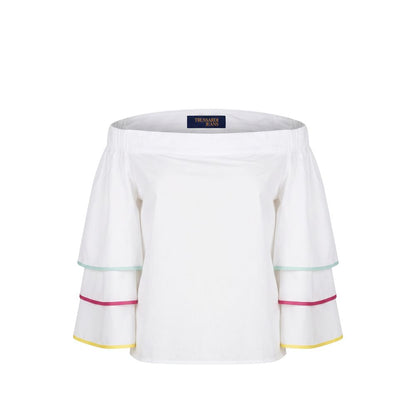Trussardi Jeans White Cotton Women Shirt