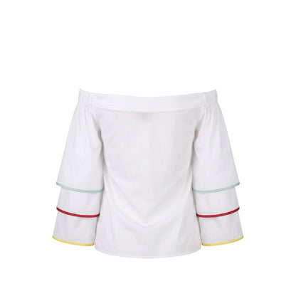 Trussardi Jeans White Cotton Women Shirt