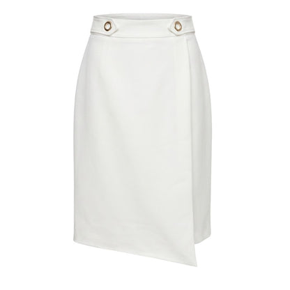 Trussardi Jeans White Polyester Women Skirt