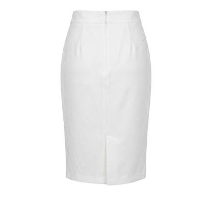 Trussardi Jeans White Polyester Women Skirt