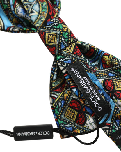 Dolce & Gabbana Men Multicolor Sicilian Adjustable Neck Papillon Bow Tie