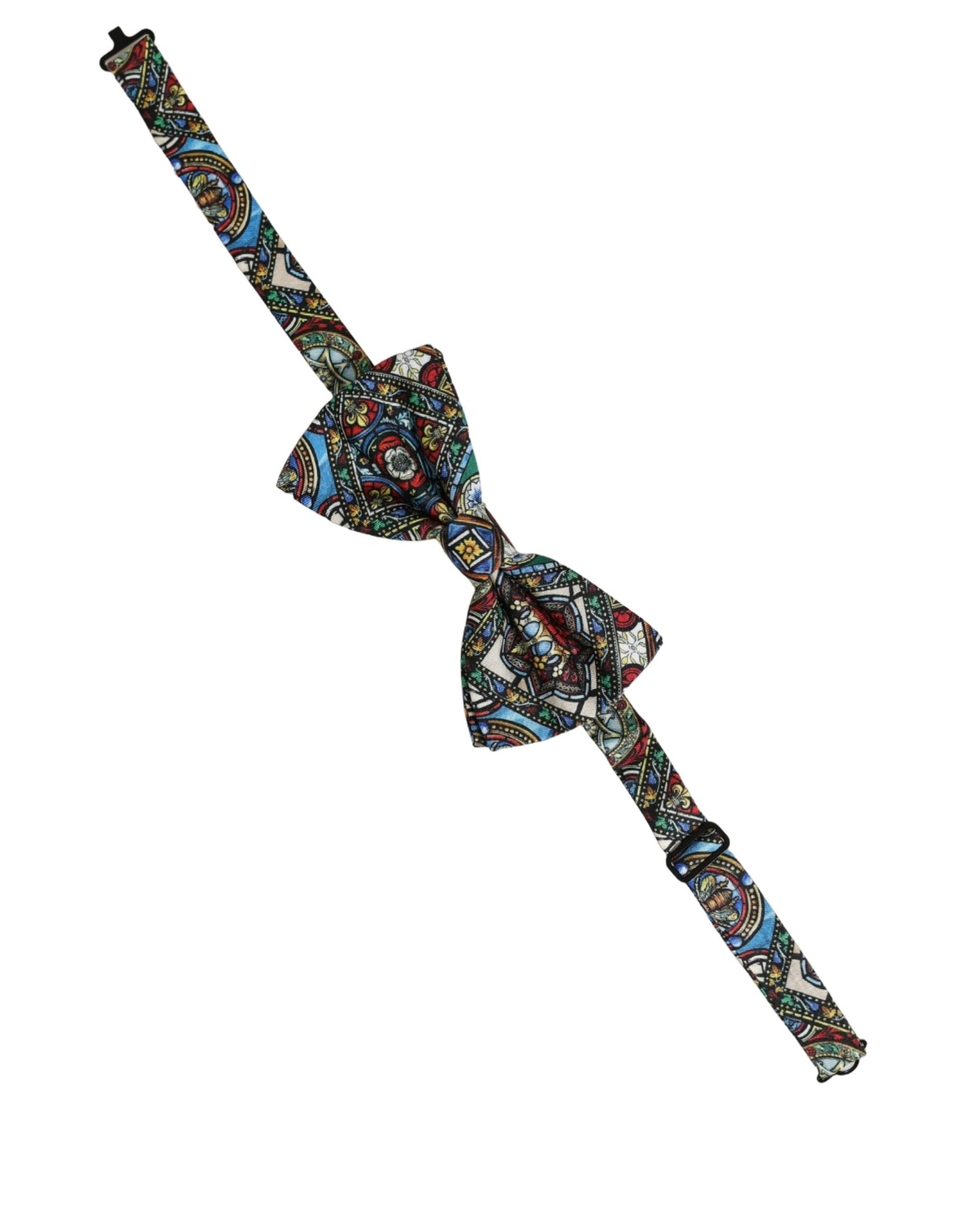 Dolce & Gabbana Men Multicolor Sicilian Adjustable Neck Papillon Bow Tie