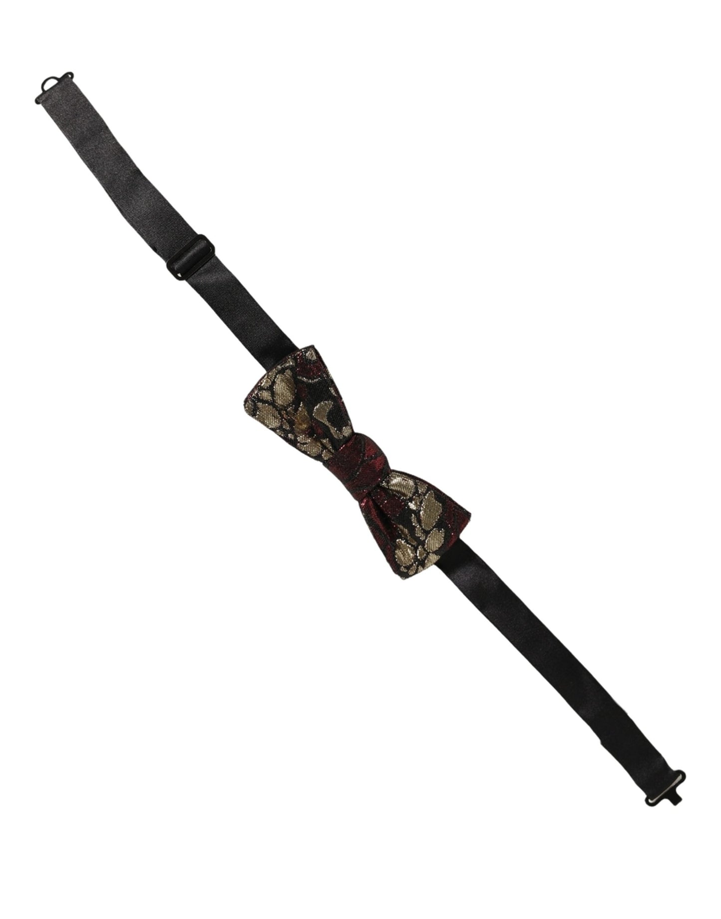 Dolce & Gabbana Multicolor Floral Jacquard Adjustable Neck Papillon Bow Tie
