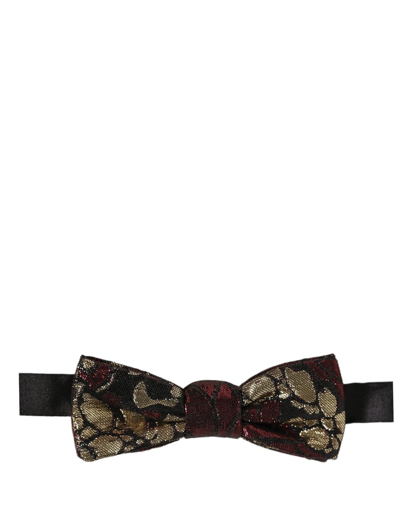 Dolce & Gabbana Multicolor Floral Jacquard Adjustable Neck Papillon Bow Tie
