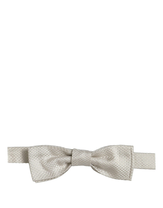 Dolce & Gabbana Silk Necktie - Black White Patterned