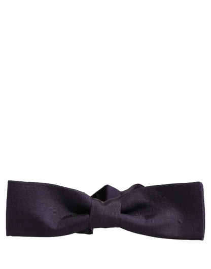 Dolce & Gabbana Men Violet 100% Silk Adjustable Neck Papillon Bow Tie