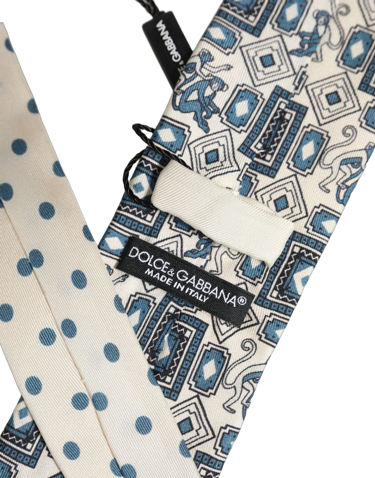 Dolce & Gabbana Silk Necktie - Blue White