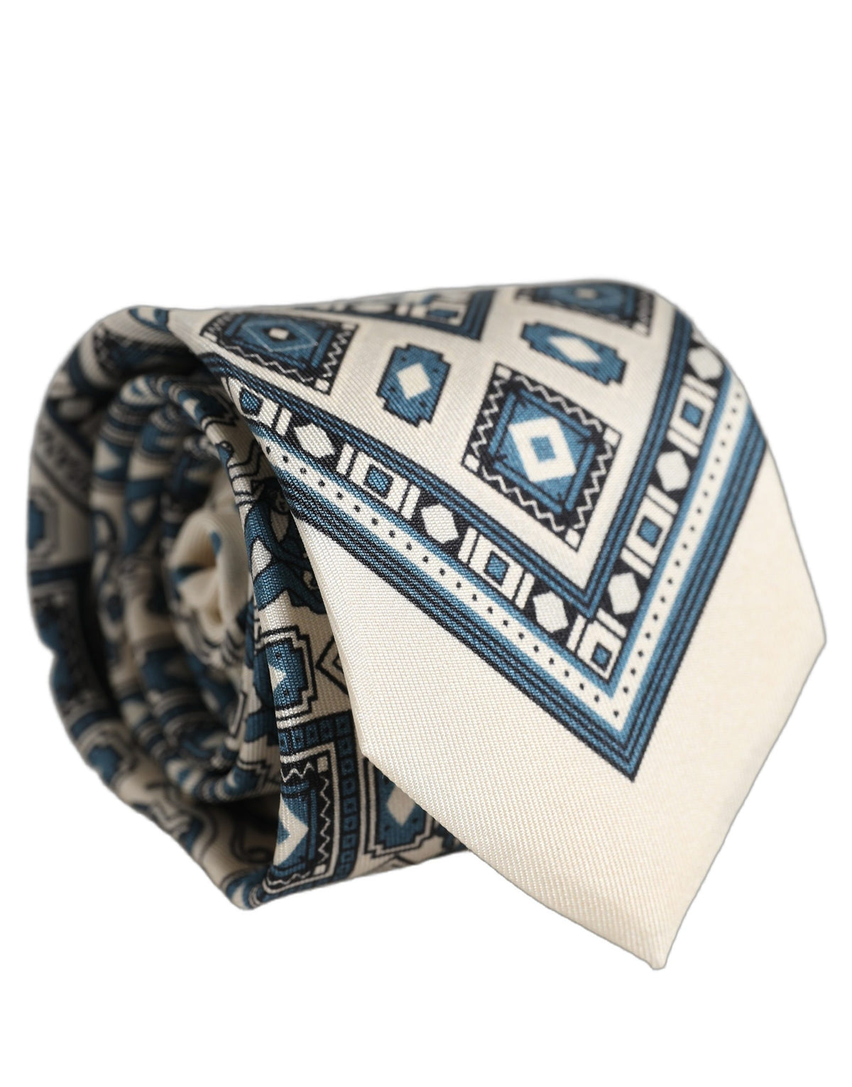 Dolce & Gabbana Silk Necktie - Blue White