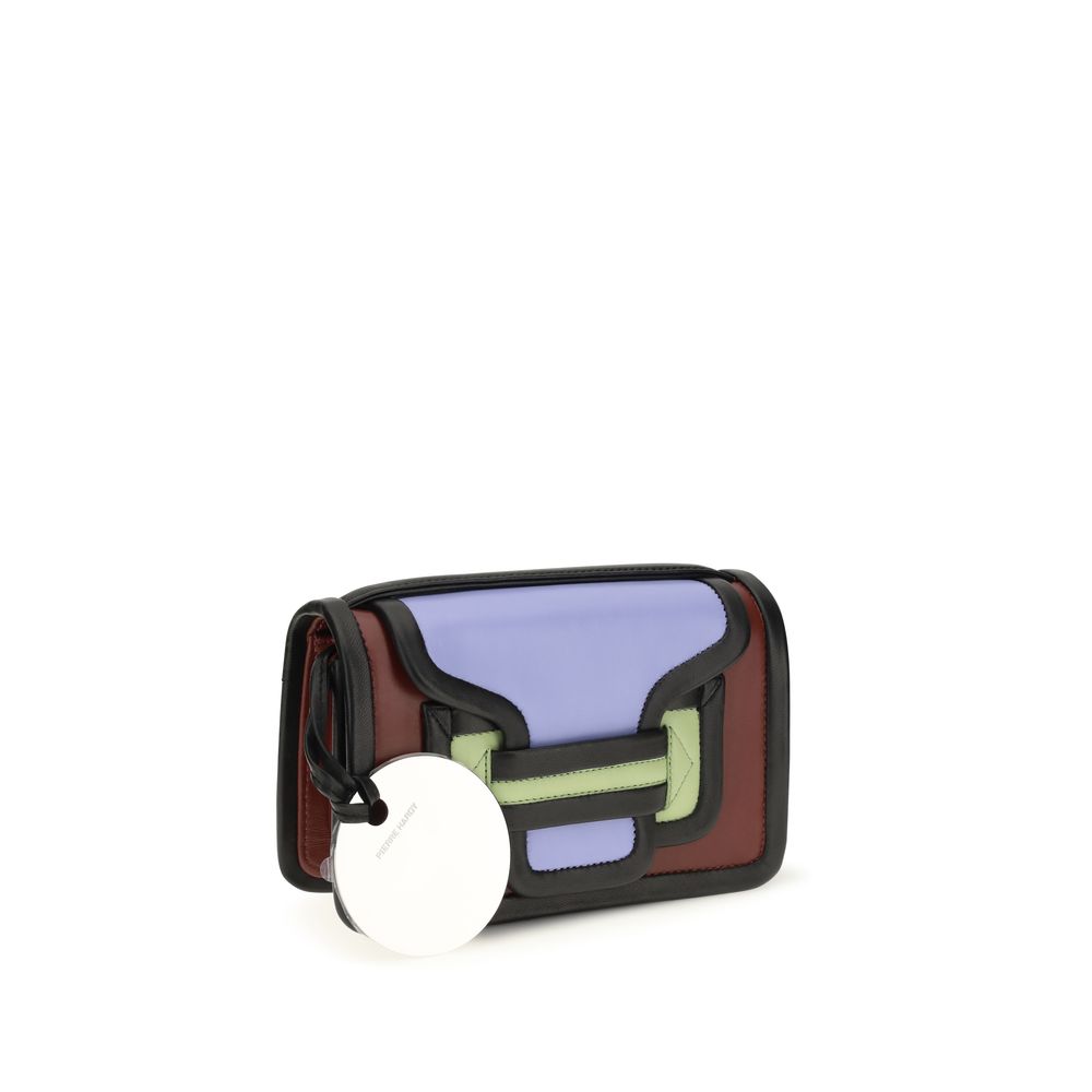 Large Shoulder Flap Bag by Pierre Hardy for women in bos taurus calf leather multicolor features a distinguished silhouette, showcasing a secure flap, magnetic & button and distinguished single-compartment with versatile shoulder-strap, handle & adjustable-strap for a distinguished finish.