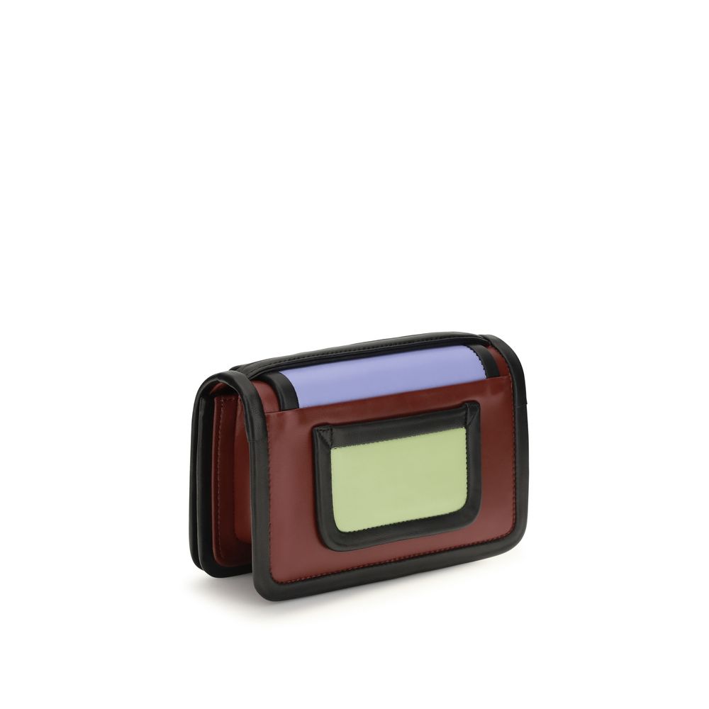Large Shoulder Flap Bag by Pierre Hardy for women in bos taurus calf leather multicolor showcases a enviable silhouette, artfully detailed with a secure flap, magnetic & button, organized single-compartment, and versatile shoulder-strap, handle & adjustable-strap for a enviable look.