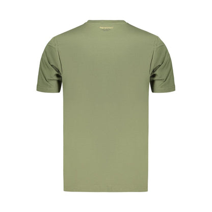 T-Shirt by Refrigiwear for men in cotton green & print features an edgy silhouette, meticulously detailed with a sophisticated and crew neckline for a truly edgy finish.