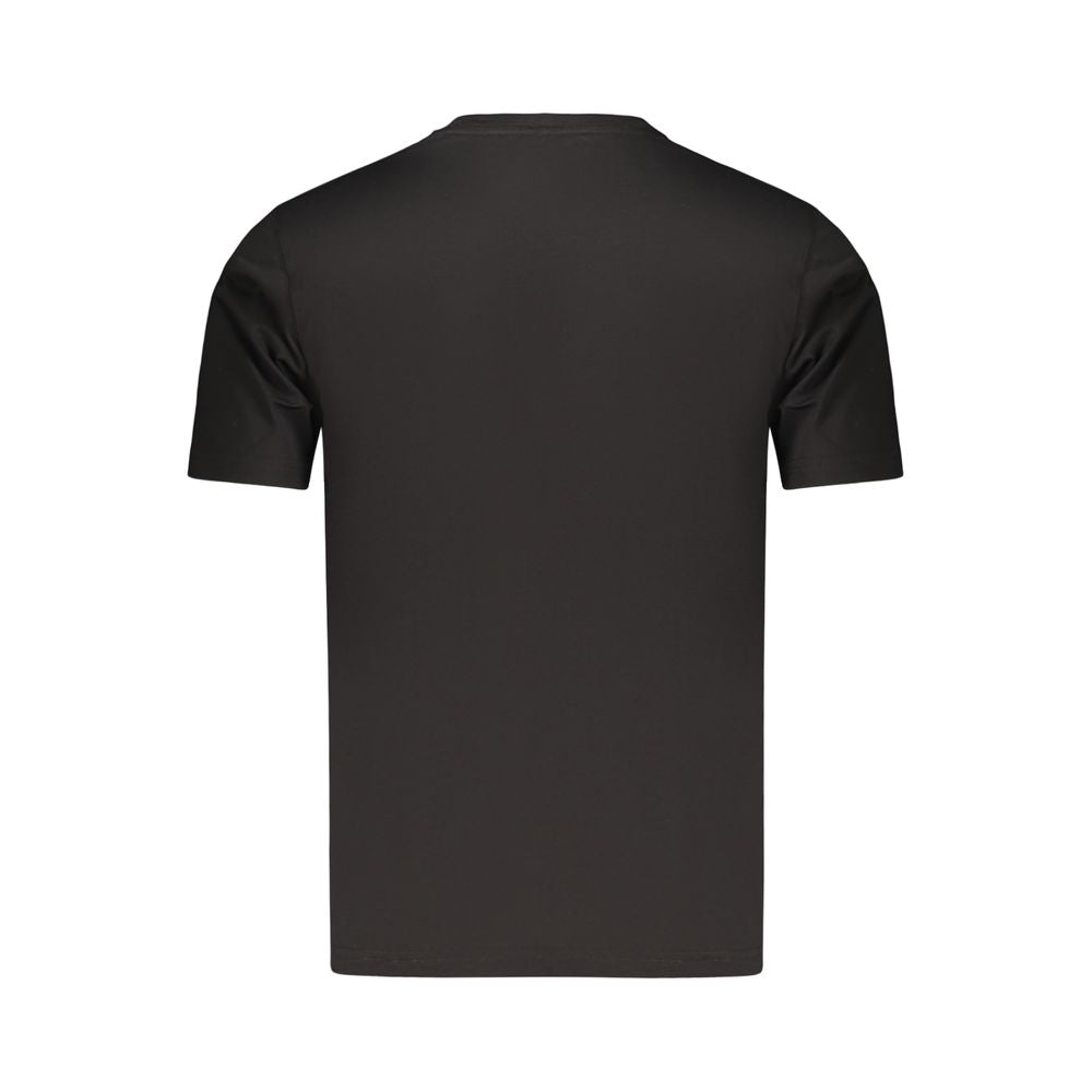 T-Shirt by Refrigiwear for men in cotton black, signature & print features a plush silhouette, showcasing a sophisticated and for a truly plush finish.