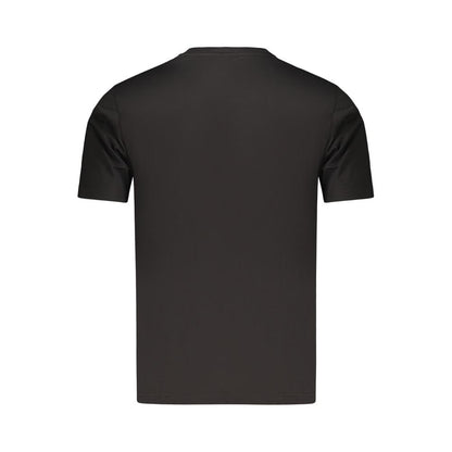 T-Shirt by Refrigiwear for men in cotton black, signature & print features a plush silhouette, showcasing a sophisticated and for a truly plush finish.