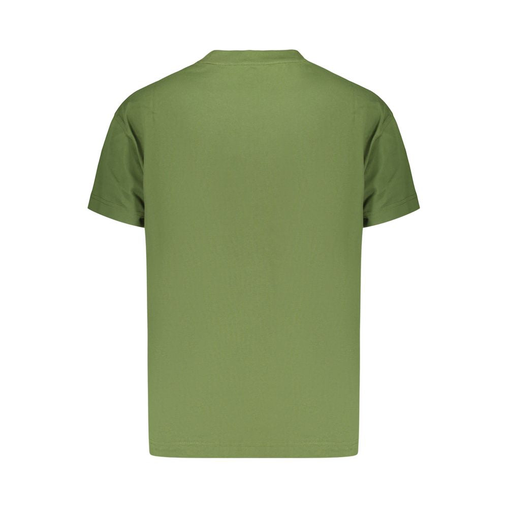 T-Shirt by Refrigiwear for men in cotton green & print showcases a unassuming silhouette, artfully detailed with a refined and unassuming for a sophisticated, contemporary look.