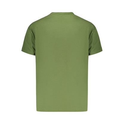 T-Shirt by Refrigiwear for men in cotton green & print showcases a unassuming silhouette, artfully detailed with a refined and unassuming for a sophisticated, contemporary look.
