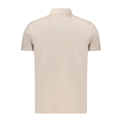 Polo Shirt by Refrigiwear for men in cotton beige showcases a sharp silhouette, detailed with a refined and sharp for a sophisticated finish.