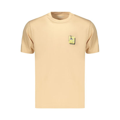 T-Shirt by Refrigiwear for men in cotton beige & print features a plush silhouette, showcasing a sophisticated crew neckline and for a truly plush finish.