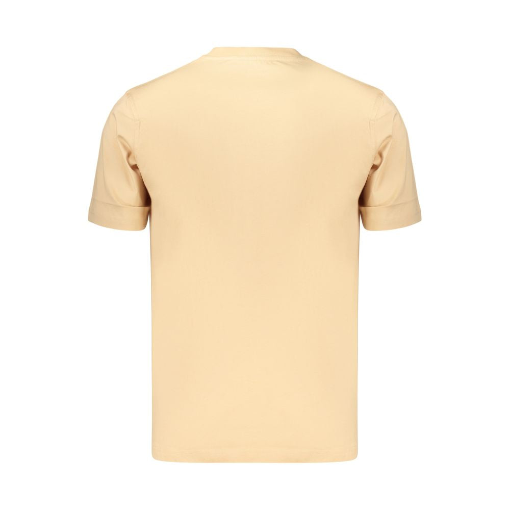 T-Shirt by Refrigiwear for men in cotton beige & print showcases a dramatic silhouette, elegantly detailed with a dramatic and for a truly dramatic finish.