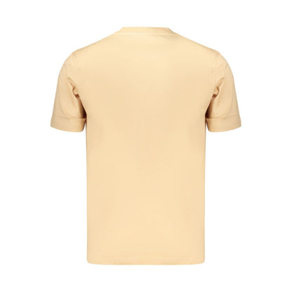 T-Shirt by Refrigiwear for men in cotton beige & print showcases a dramatic silhouette, elegantly detailed with a dramatic and for a truly dramatic finish.
