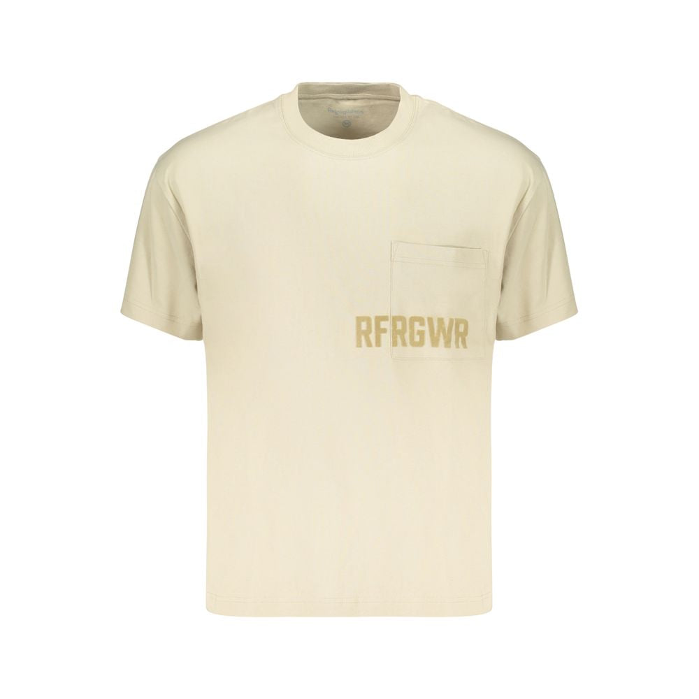 T-Shirt by Refrigiwear for men in cotton beige features an edgy silhouette, meticulously detailed with a sophisticated and crew neckline for a truly edgy finish.