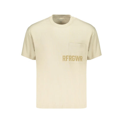 T-Shirt by Refrigiwear for men in cotton beige features an edgy silhouette, meticulously detailed with a sophisticated and crew neckline for a truly edgy finish.