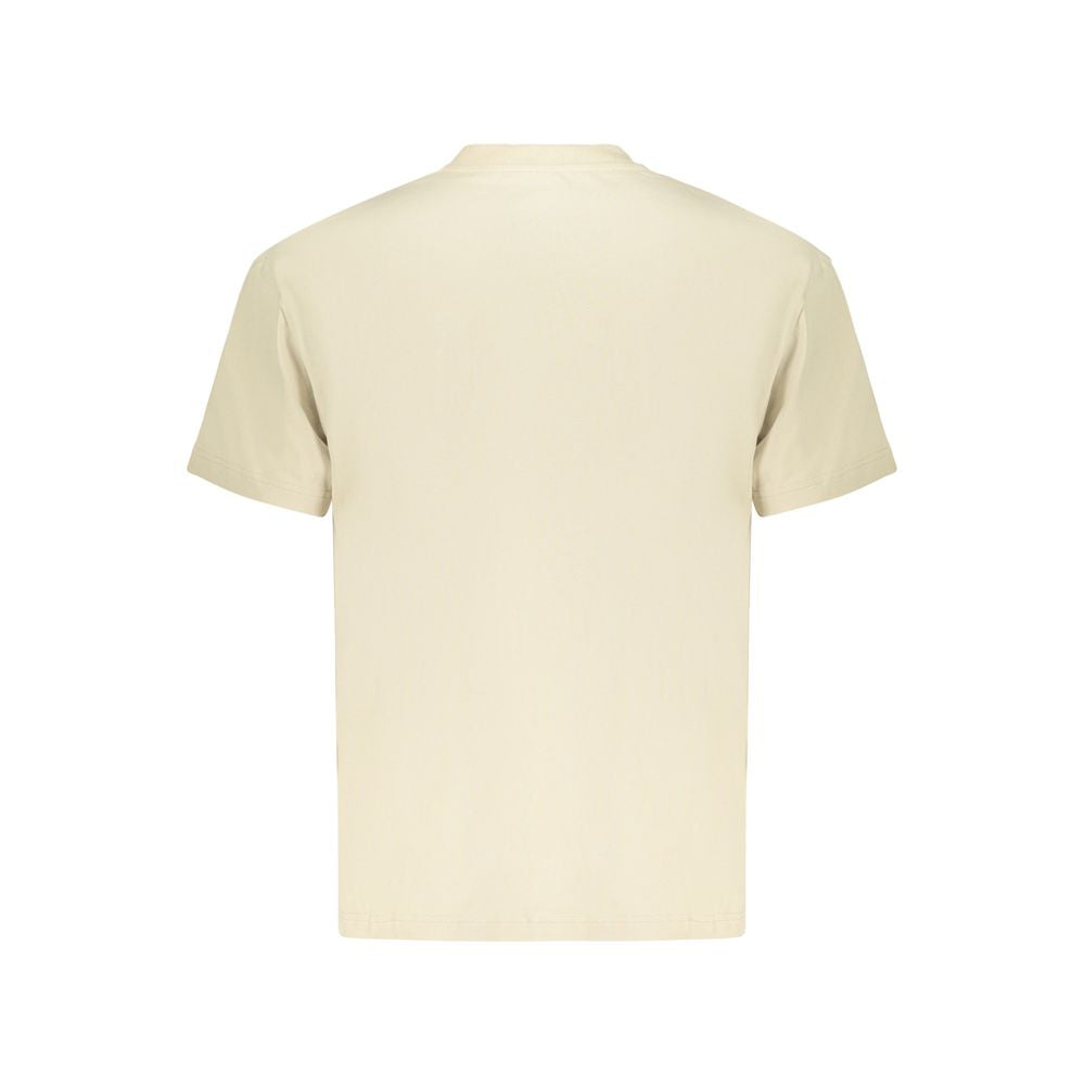 T-Shirt by Refrigiwear for men in cotton beige features an on trend silhouette, perfectly showcasing a on trend and crew neckline for an elevated aesthetic.