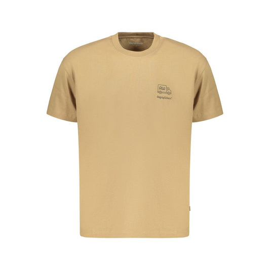 T-Shirt by Refrigiwear for men in cotton brown & print showcases a fashionable silhouette, elegantly detailed with a fashionable and crew neckline for a sophisticated, high-fashion look.