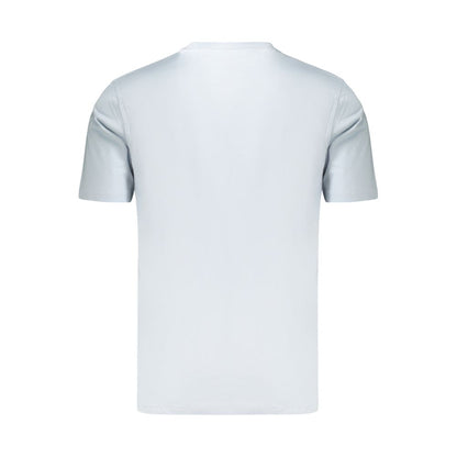 T-Shirt by Refrigiwear for men in cotton light-blue, signature & print showcases a chic silhouette, artfully detailed with a chic crew neckline and for a chic finish.