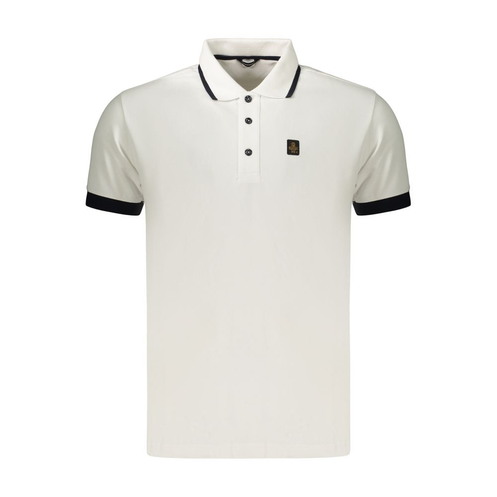 Polo Shirt by Refrigiwear for men in stretch cotton white presents a crisp silhouette, artfully detailed with a crisp and crisp .