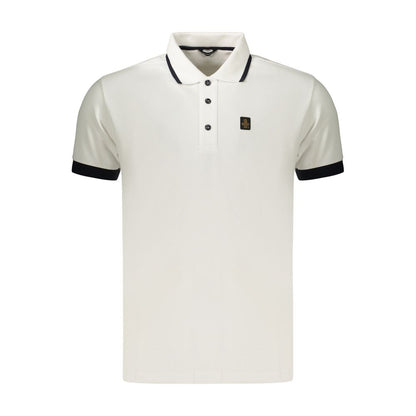 Polo Shirt by Refrigiwear for men in stretch cotton white presents a crisp silhouette, artfully detailed with a crisp and crisp .