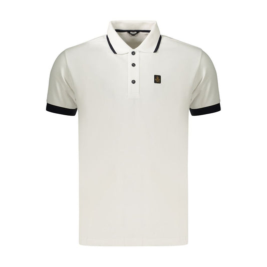 Polo Shirt by Refrigiwear for men in stretch cotton white presents a crisp silhouette, artfully detailed with a crisp and crisp .