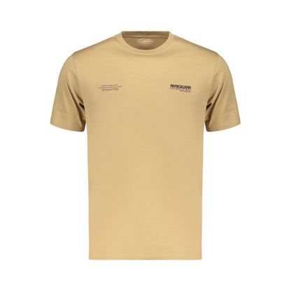 T-Shirt by Refrigiwear for men in cotton brown & print features a plush silhouette, showcasing a sophisticated crew neckline and for a truly plush finish.