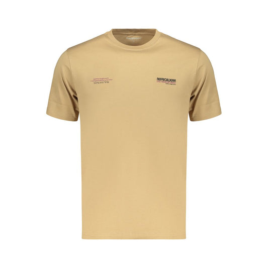 T-Shirt by Refrigiwear for men in cotton brown & print features a plush silhouette, showcasing a sophisticated crew neckline and for a truly plush finish.