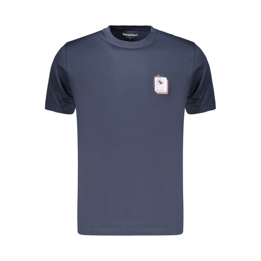 Refrigiwear Men's Crew Neck Cotton T-Shirt - Blue Print