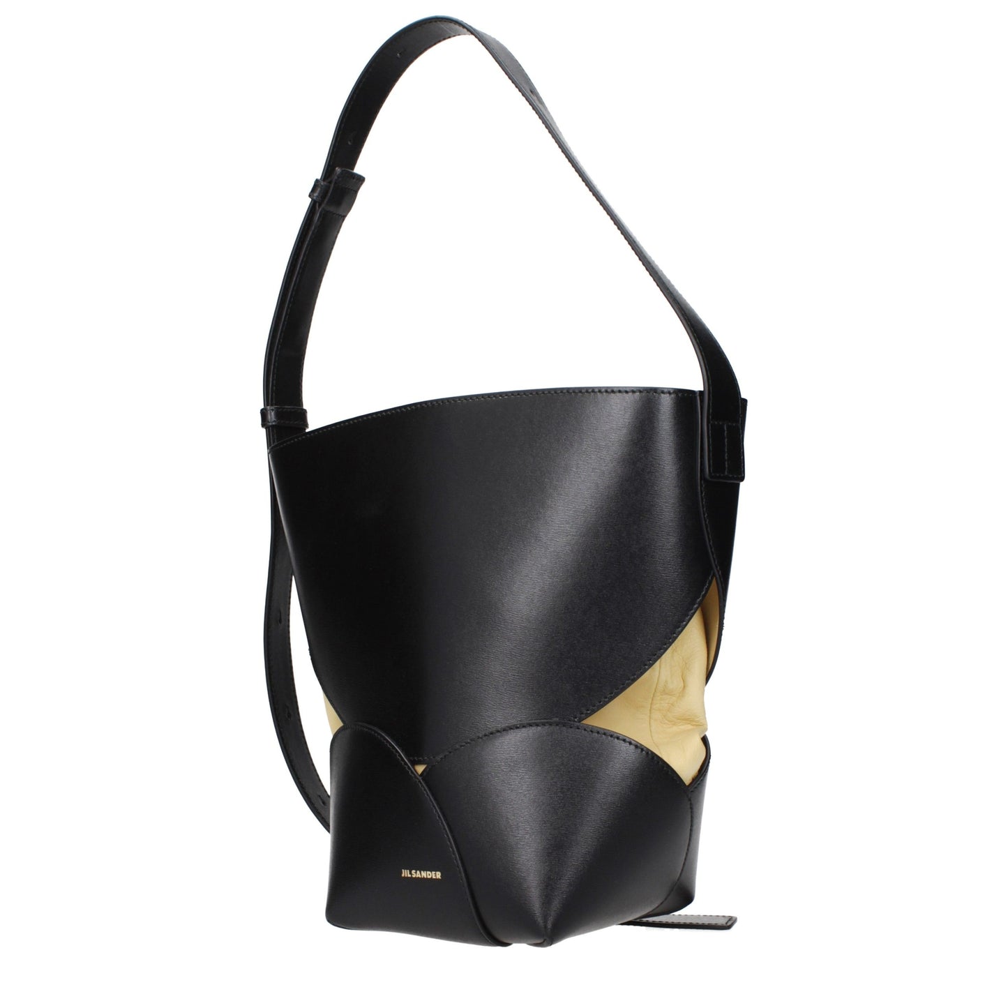 Crossbody Handbag by Jil Sander for women in leather black showcases a versatile sophistication silhouette, featuring a secure , versatile sophistication , and versatile crossbody-strap & adjustable-strap for a versatile sophistication finish.