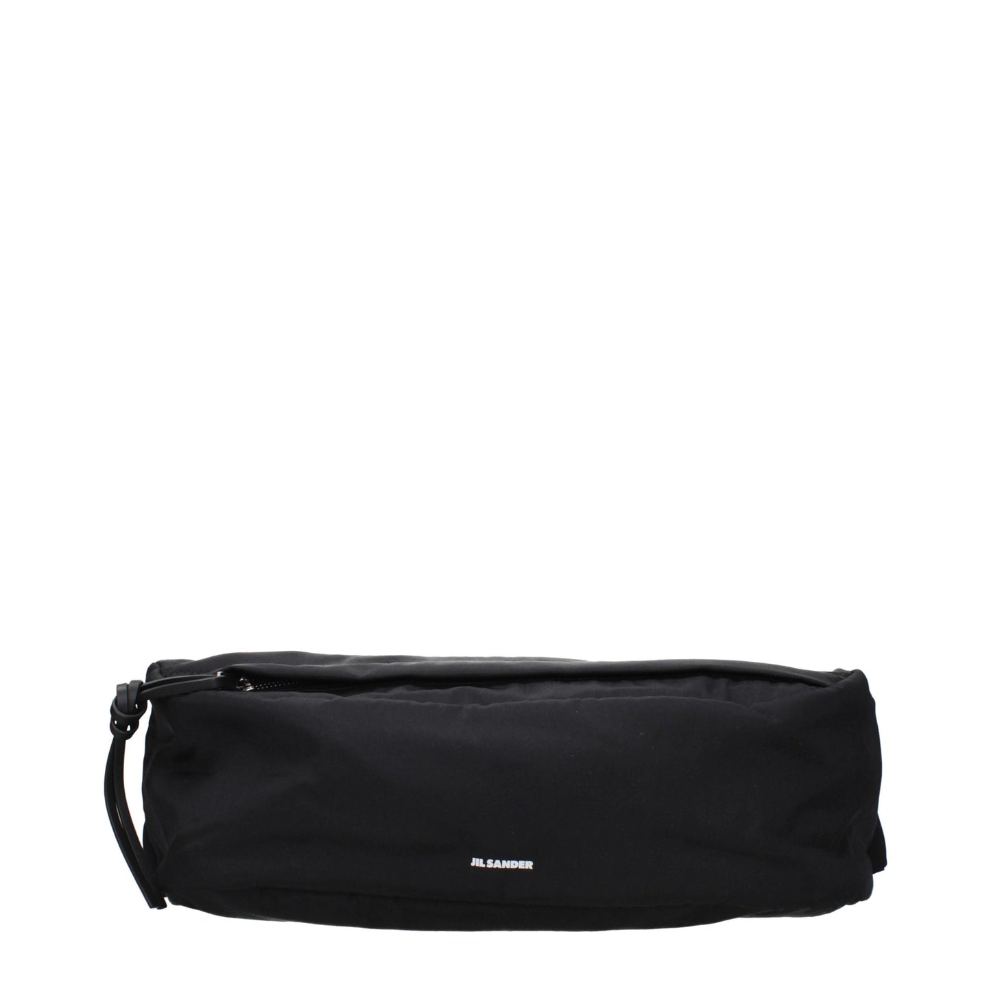 Backpack by Jil Sander for men in fabric black showcases an architectural Fabric Backpack design, featuring a secure , ample , and architectural backpack-strap & adjustable-strap for a sophisticated look.