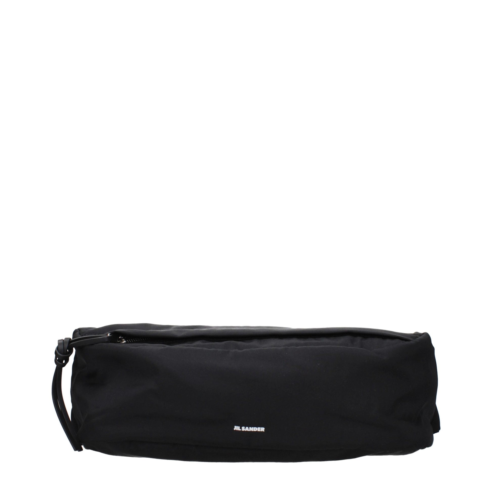 Backpack by Jil Sander for men in fabric black showcases an architectural Fabric Backpack design, featuring a secure , ample , and architectural backpack-strap & adjustable-strap for a sophisticated look.
