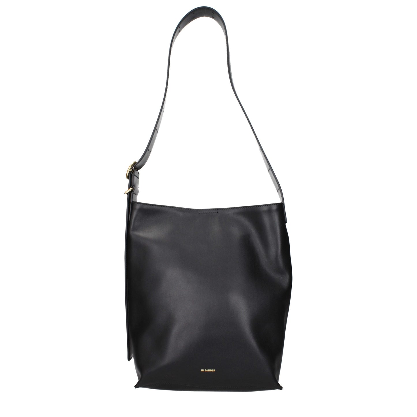 Crossbody Handbag by Jil Sander for women in leather black features a transformative sophistication silhouette, showcasing a secure , ample , and versatile crossbody-strap & adjustable-strap for a transformative sophistication look.